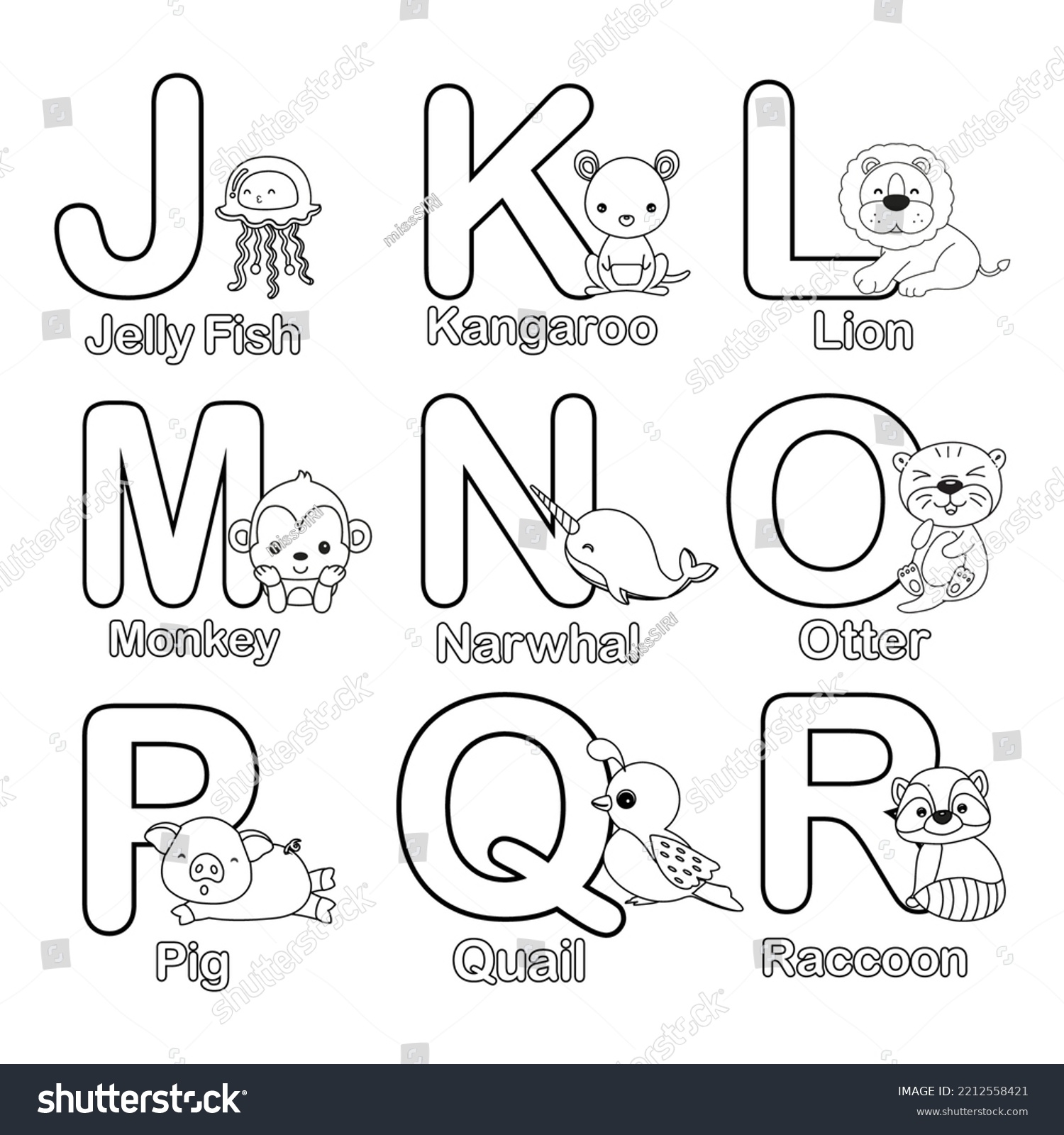 Abc Animals Coloring Book Animals Alphabet Stock Vector Royalty Free 2212558421 Shutterstock Abc Animals Coloring Book Animals Alphabet Stock Vector Royalty Free 2212558421 Shutterstock