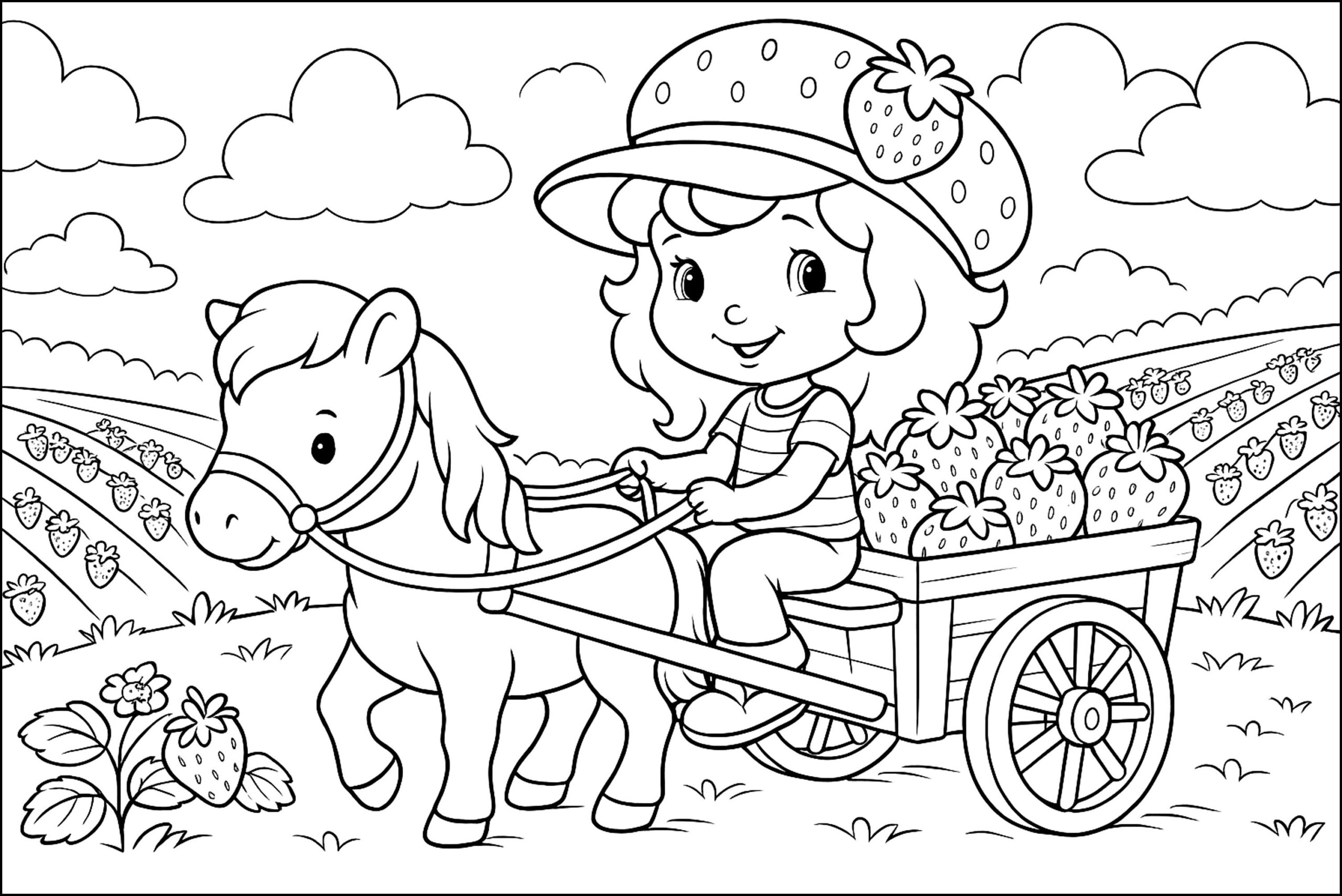 Adventure In The Strawberry Field Strawberry Shortcake Coloring Pages Adventure In The Strawberry Field Strawberry Shortcake Coloring Pages