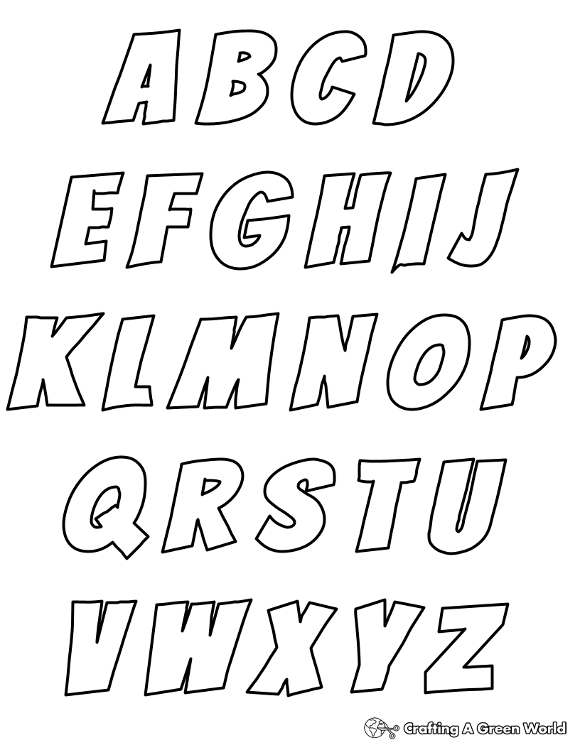 letters of the alphabet coloring pages