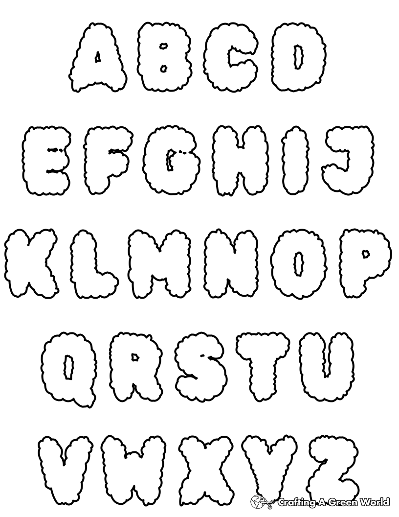 Alphabet Coloring Pages Free Printable  Alphabet Coloring Pages Free Printable