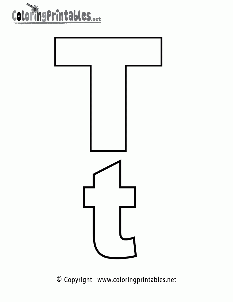 Alphabet Letter T Coloring Page A Free English Coloring Printable Alphabet Letter T Coloring Page A Free English Coloring Printable