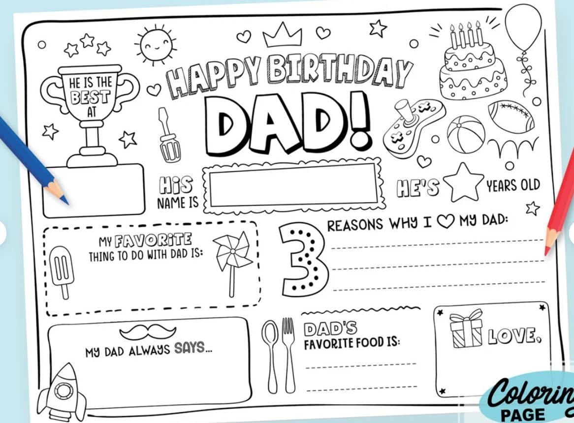 coloring pages happy birthday dad coloring pages happy birthday dad