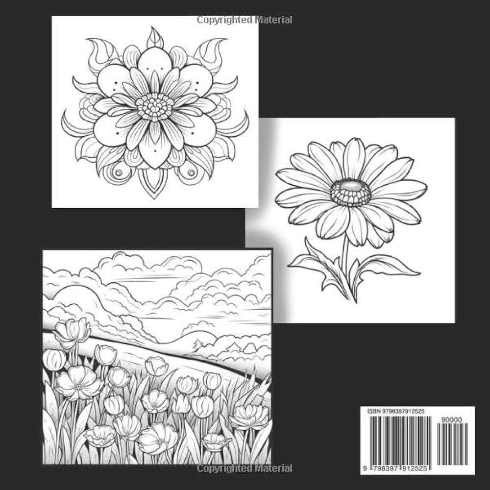 flower coloring book pages