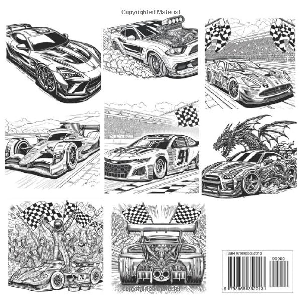 cool cars colouring pages