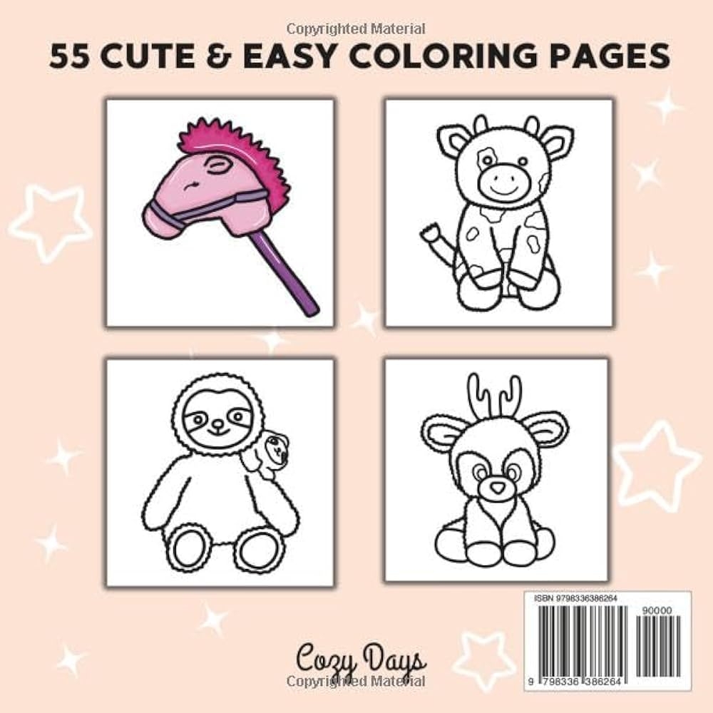 Amazon Stuffed Animals Coloring Book For Adults And Kids 55 Cute Easy Designs For Relaxation Featuring Super Cozy Animal Characters Bold Coloring For Stress Relief 9798336386264 Days Cozy Books Amazon Stuffed Animals Coloring Book For Adults And Kids 55 Cute Easy Designs For Relaxation Featuring Super Cozy Animal Characters Bold Coloring For Stress Relief 9798336386264 Days Cozy Books