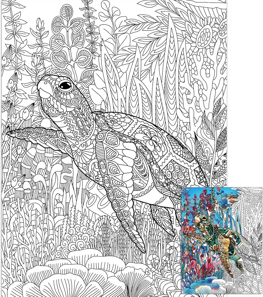 Amazon Turtle Giant Coloring Posters For Kids Adults Sea Turtle Coloring Sheets 39 37 51 96 Inch Mandala Coloring Page Wall Art Decor Blank Banner For School Group Family Art Craft Activities Decoration Toys Amazon Turtle Giant Coloring Posters For Kids Adults Sea Turtle Coloring Sheets 39 37 51 96 Inch Mandala Coloring Page Wall Art Decor Blank Banner For School Group Family Art Craft Activities Decoration Toys