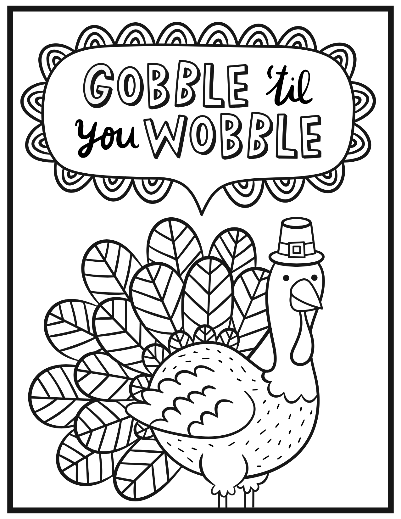 An Adult Coloring Page For Thanksgiving The Kitchn