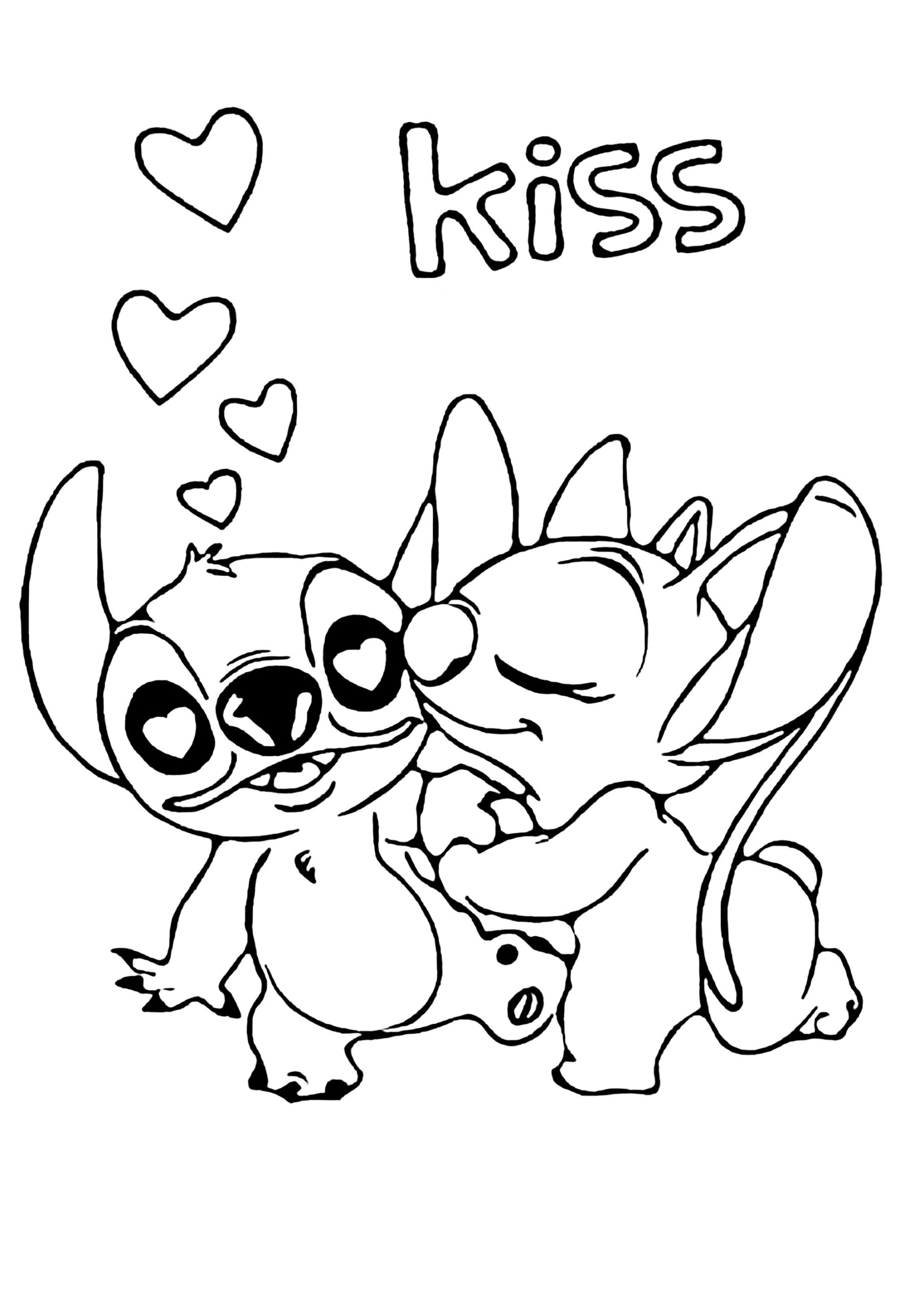 Angel And Stitch Fall Madly In Love Lilo And Stitch Coloring Pages Angel And Stitch Fall Madly In Love Lilo And Stitch Coloring Pages