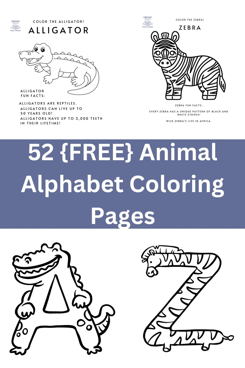 Animal Alphabet Coloring Pages With Fun Animal Facts Homeschool Freebies And Giveaways Animal Alphabet Coloring Pages With Fun Animal Facts Homeschool Freebies And Giveaways