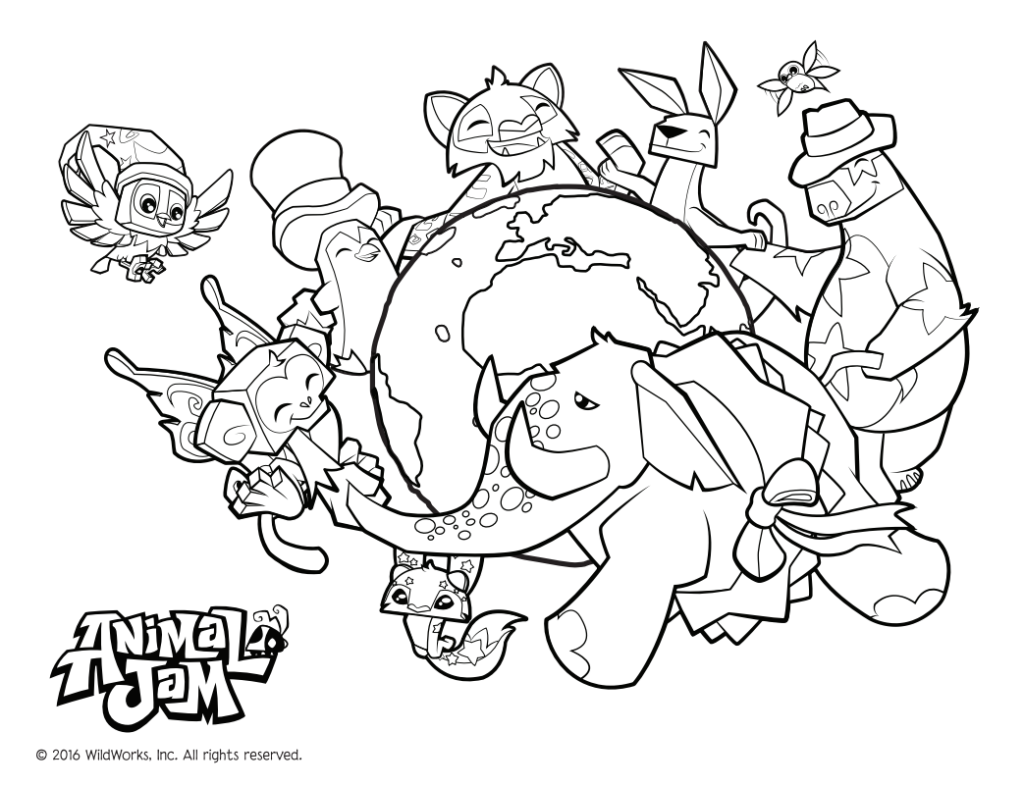 Animal Jam Coloring Pages Free Printable