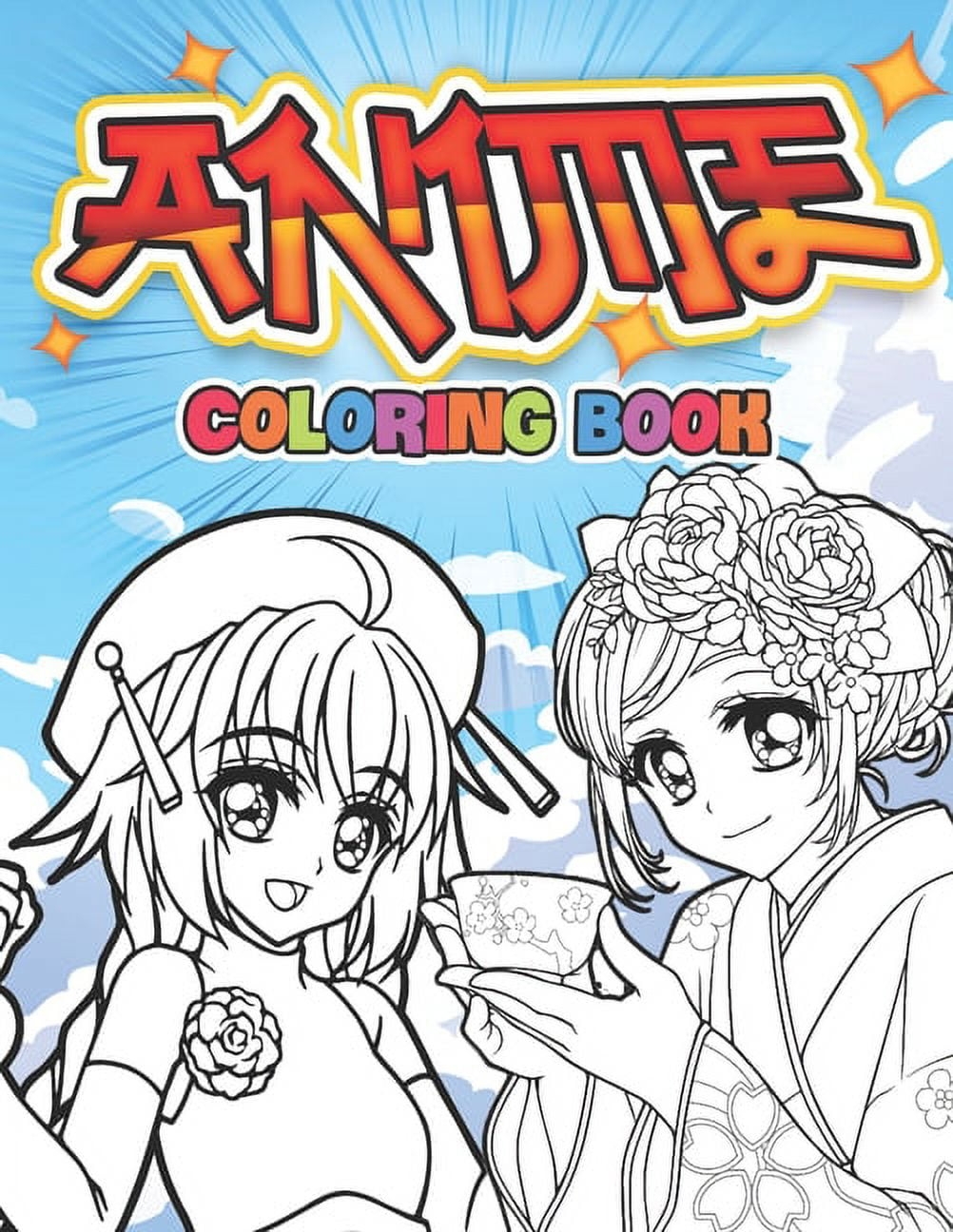 Anime Coloring Book 50 Pages Of Beautiful Characters To Color Walmart Anime Coloring Book 50 Pages Of Beautiful Characters To Color Walmart