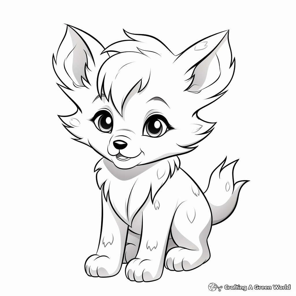 Anime Wolf Pup Coloring Pages Free Printable  Anime Wolf Pup Coloring Pages Free Printable