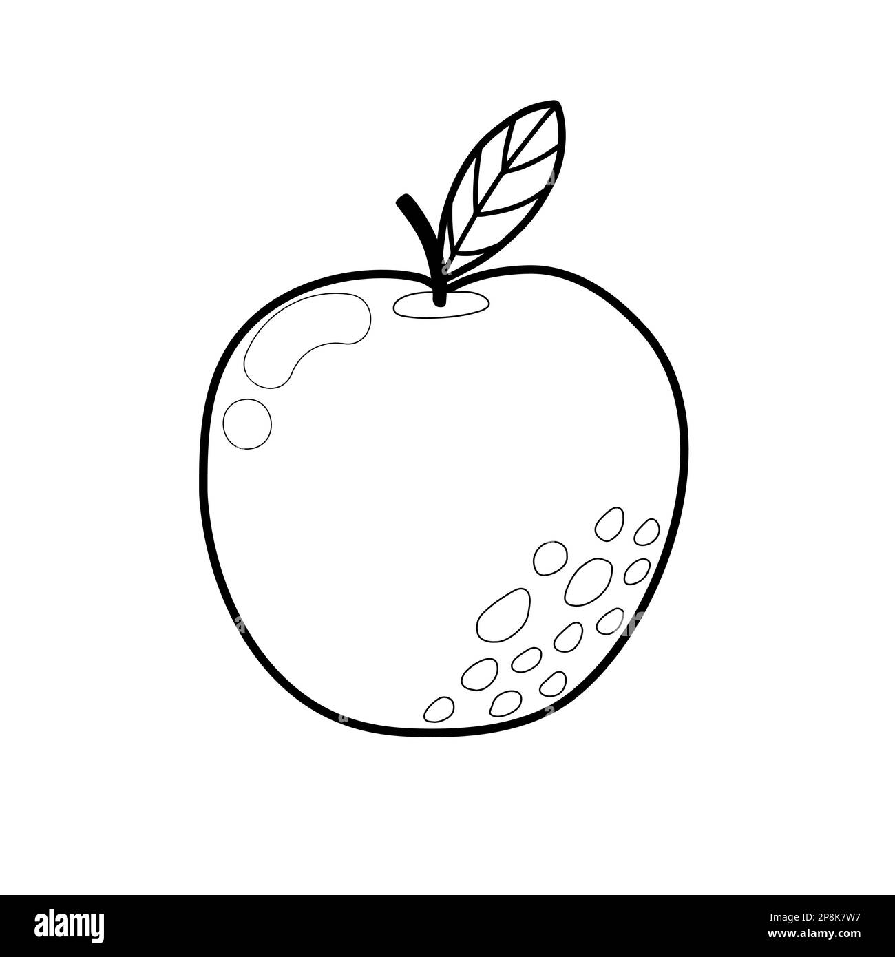 Apple Coloring Page For Adults And Kids Black And White Print With Fruit In Cartoon Style Stock Vector Image Art Alamy Apple Coloring Page For Adults And Kids Black And White Print With Fruit In Cartoon Style Stock Vector Image Art Alamy