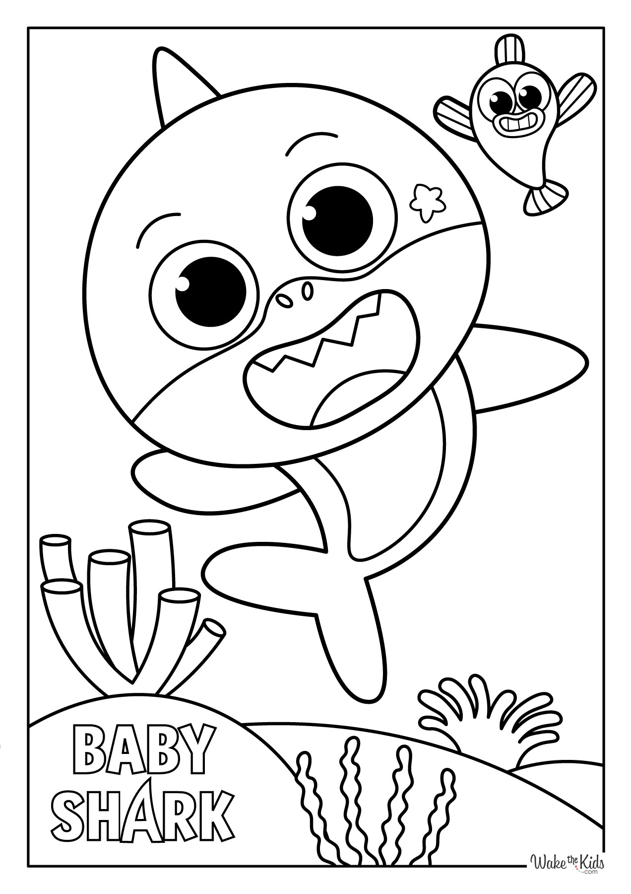 Baby Shark Coloring Pages Free Printable PDFs WakeTheKids Baby Shark Coloring Pages Free Printable PDFs WakeTheKids