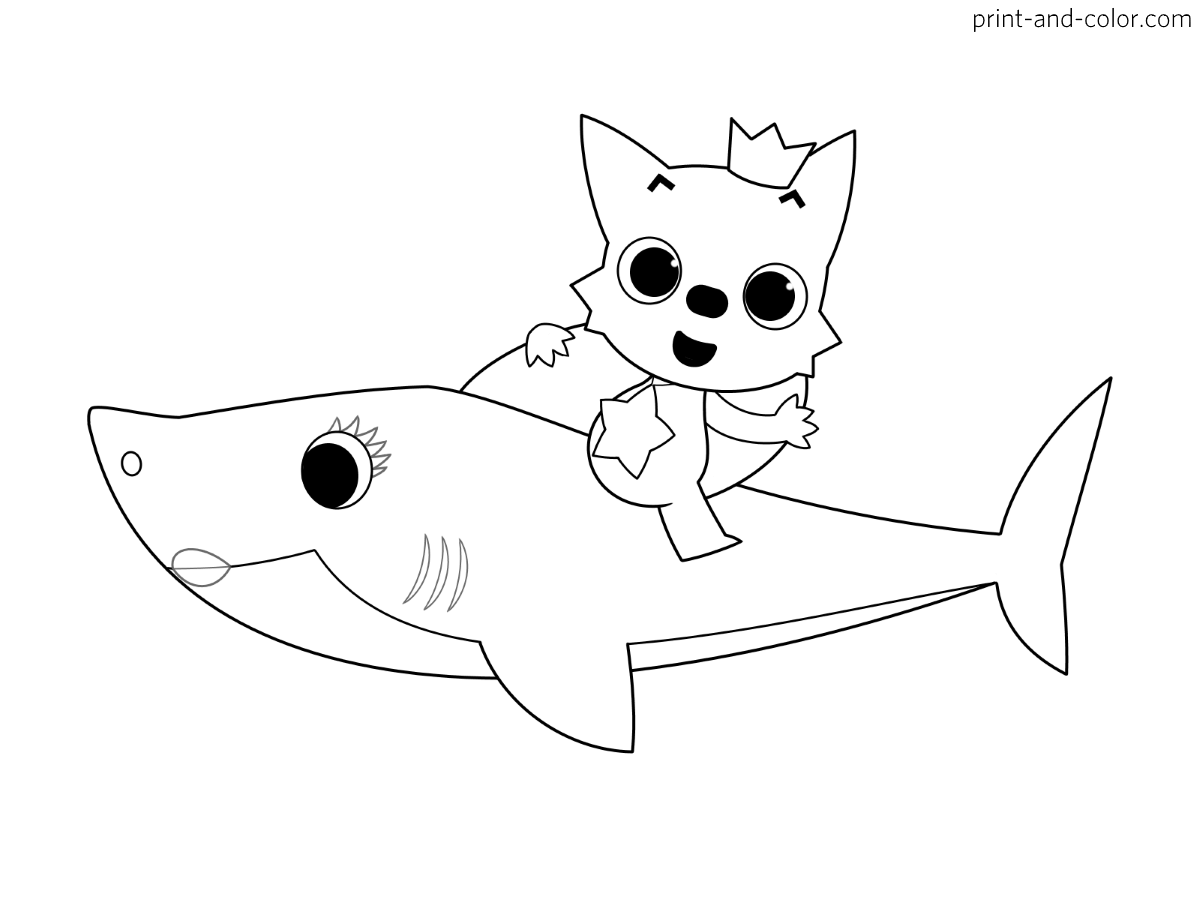 Baby Shark Coloring Pages Print And Color Baby Shark Coloring Pages Print And Color