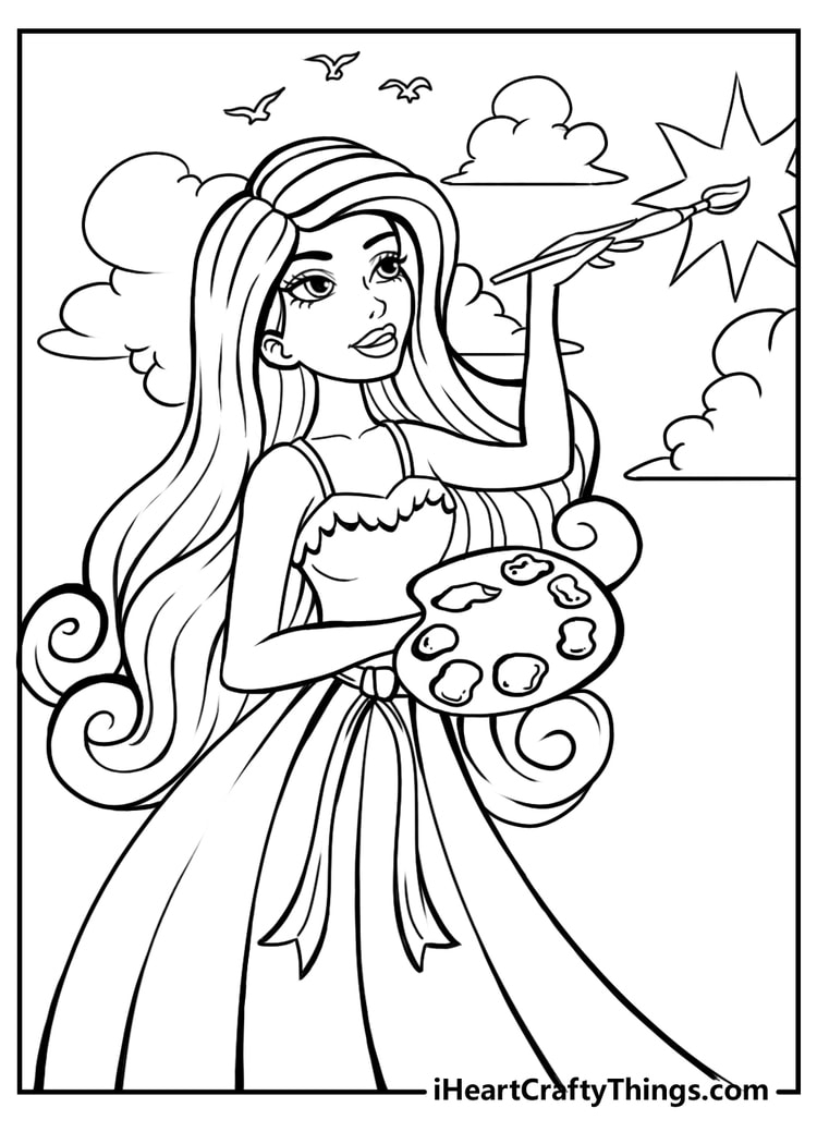 Barbie Coloring Pages 100 Free Printables  Barbie Coloring Pages 100 Free Printables