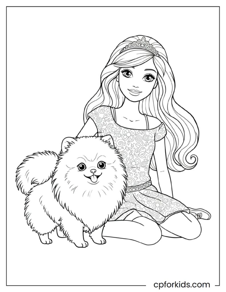 Barbie Coloring Pages For Kids 30 Free Printable PDF  Barbie Coloring Pages For Kids 30 Free Printable PDF