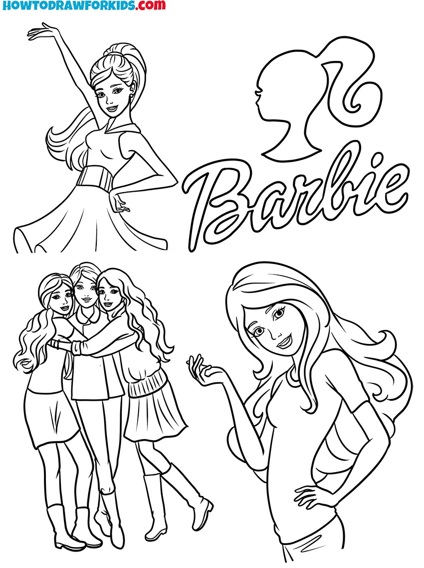 barbie fashion colouring pages barbie fashion colouring pages
