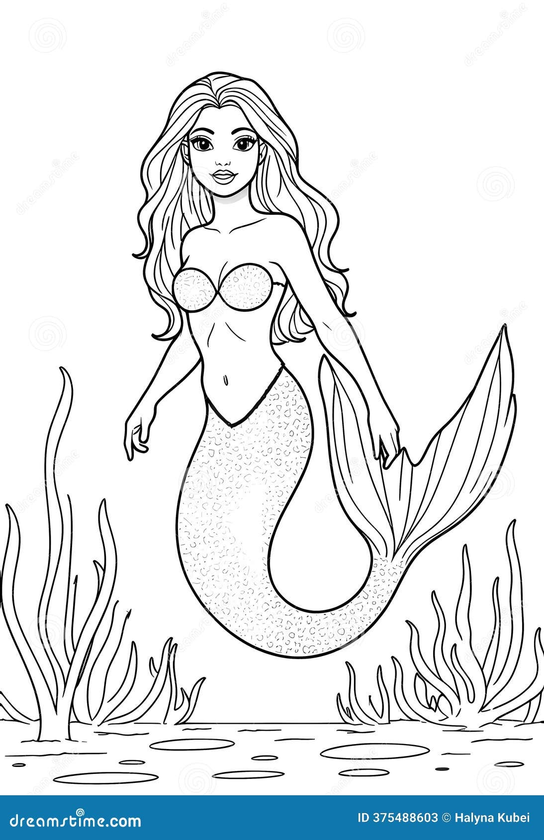 Barbie Mermaid Coloring Book Page With Seaweed And Bubbles Stock Illustration Illustration Of Ocean Beautiful 375488603 Barbie Mermaid Coloring Book Page With Seaweed And Bubbles Stock Illustration Illustration Of Ocean Beautiful 375488603