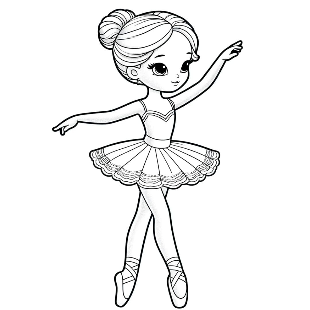 Barbie Star Dancer Coloring Page