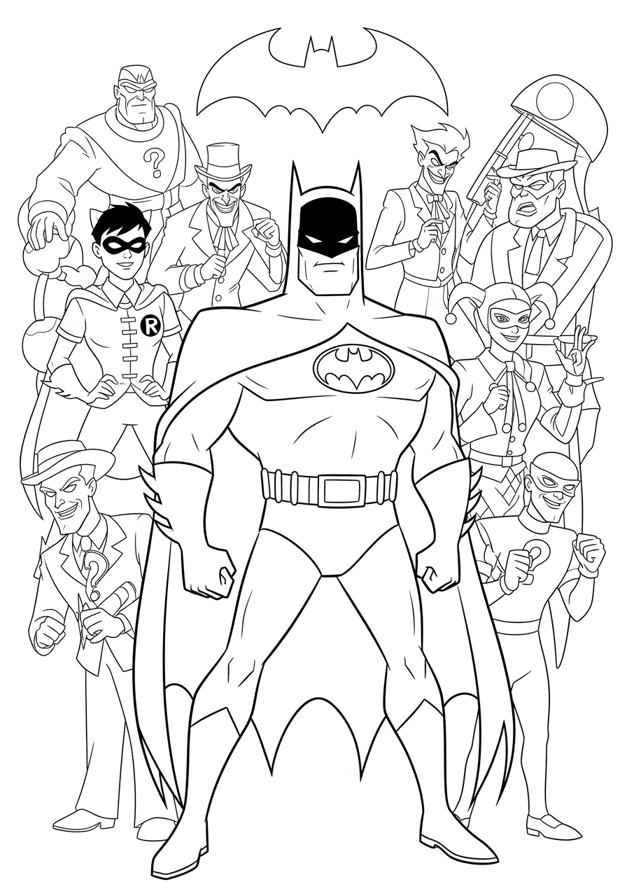 Batman Animated Series Coloring Pages Free Printables