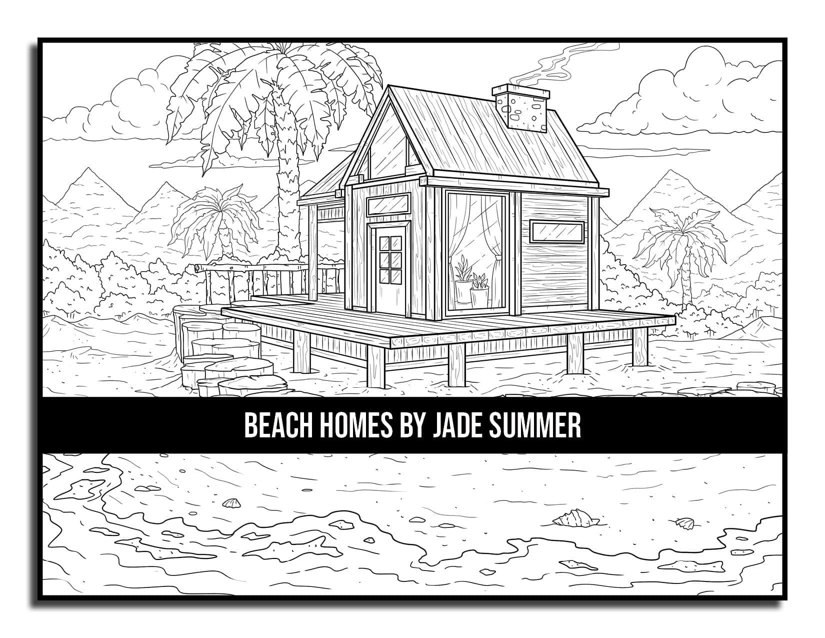 Beach Homes Coloring Book Jade Summer