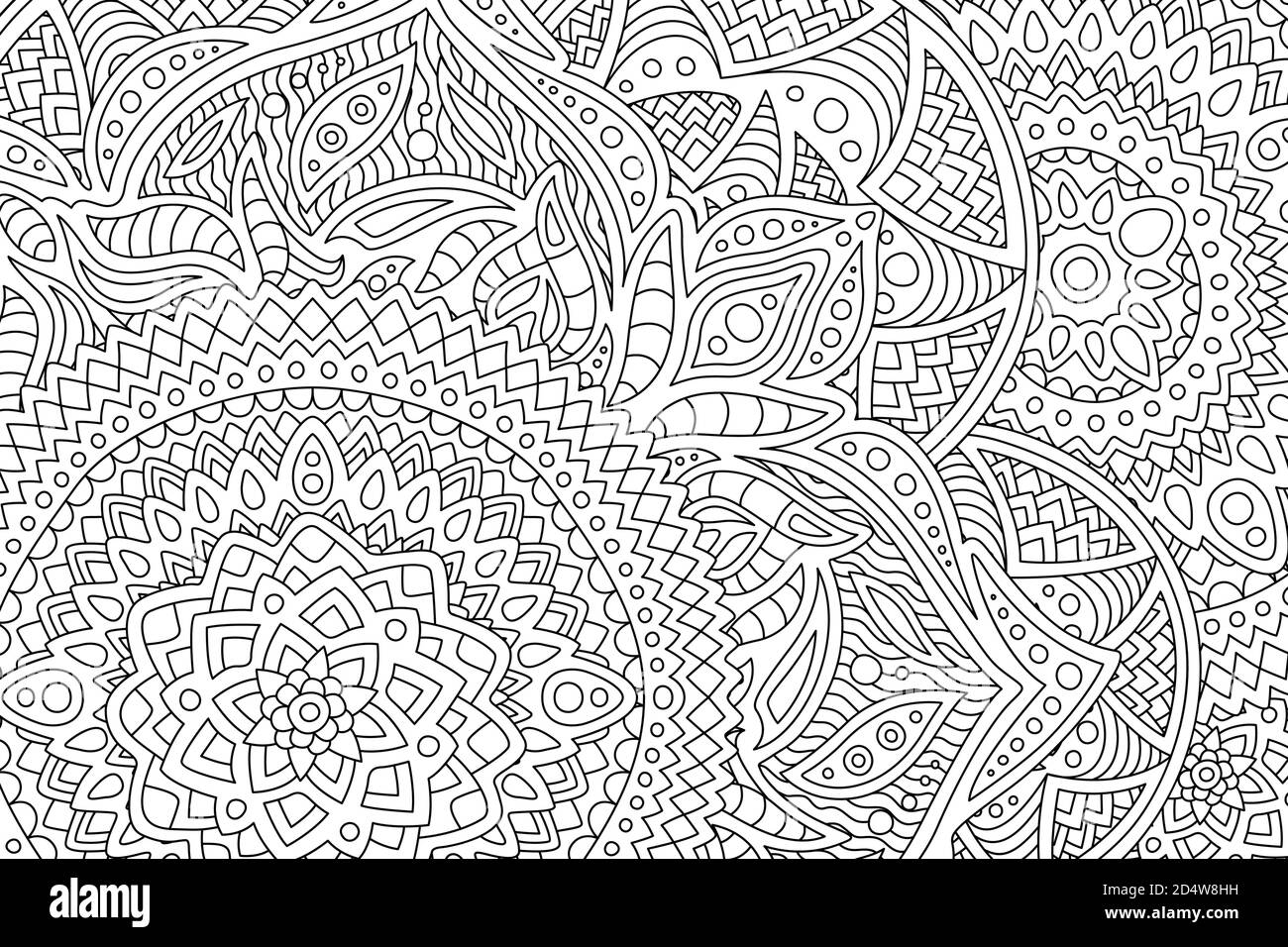 Beautiful Adult Coloring Book Page With Monochrome Detailed Abstract Pattern Stock Vector Image Art Alamy Beautiful Adult Coloring Book Page With Monochrome Detailed Abstract Pattern Stock Vector Image Art Alamy
