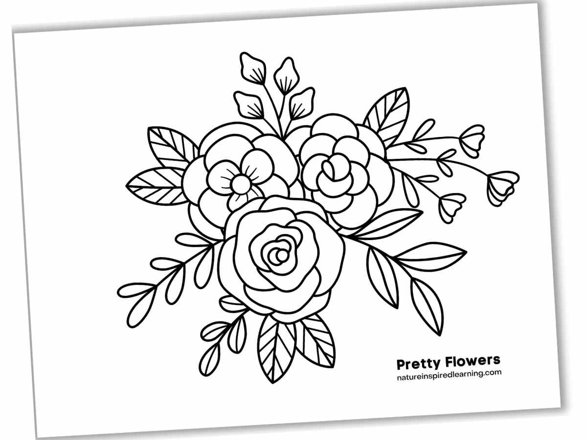 coloring pages of cute flowers coloring pages of cute flowers
