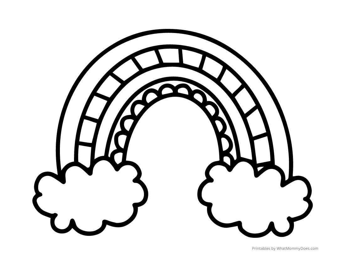 Beautiful Rainbow Coloring Page With Clouds Free To Print Crafty Creative Mama Beautiful Rainbow Coloring Page With Clouds Free To Print Crafty Creative Mama