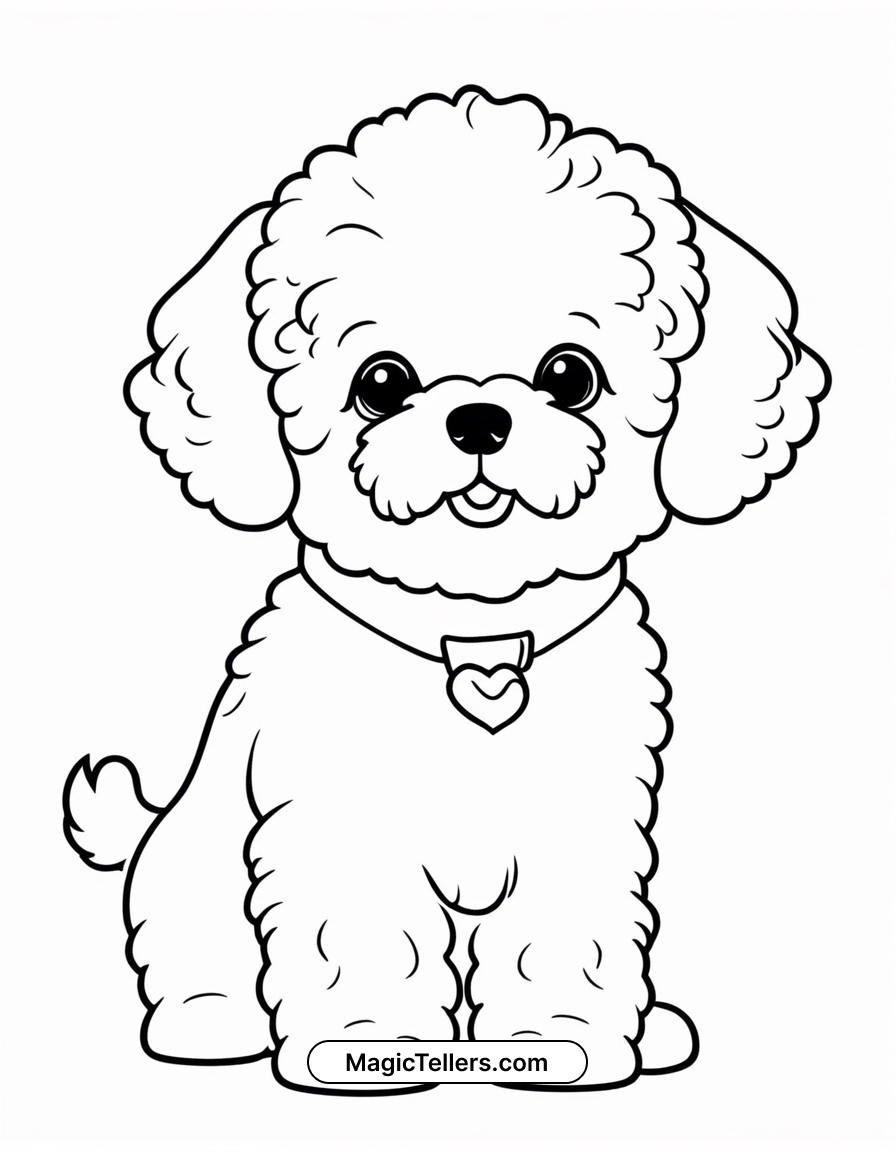 Bichon Frise Coloring Page Bichon Frise Coloring Page