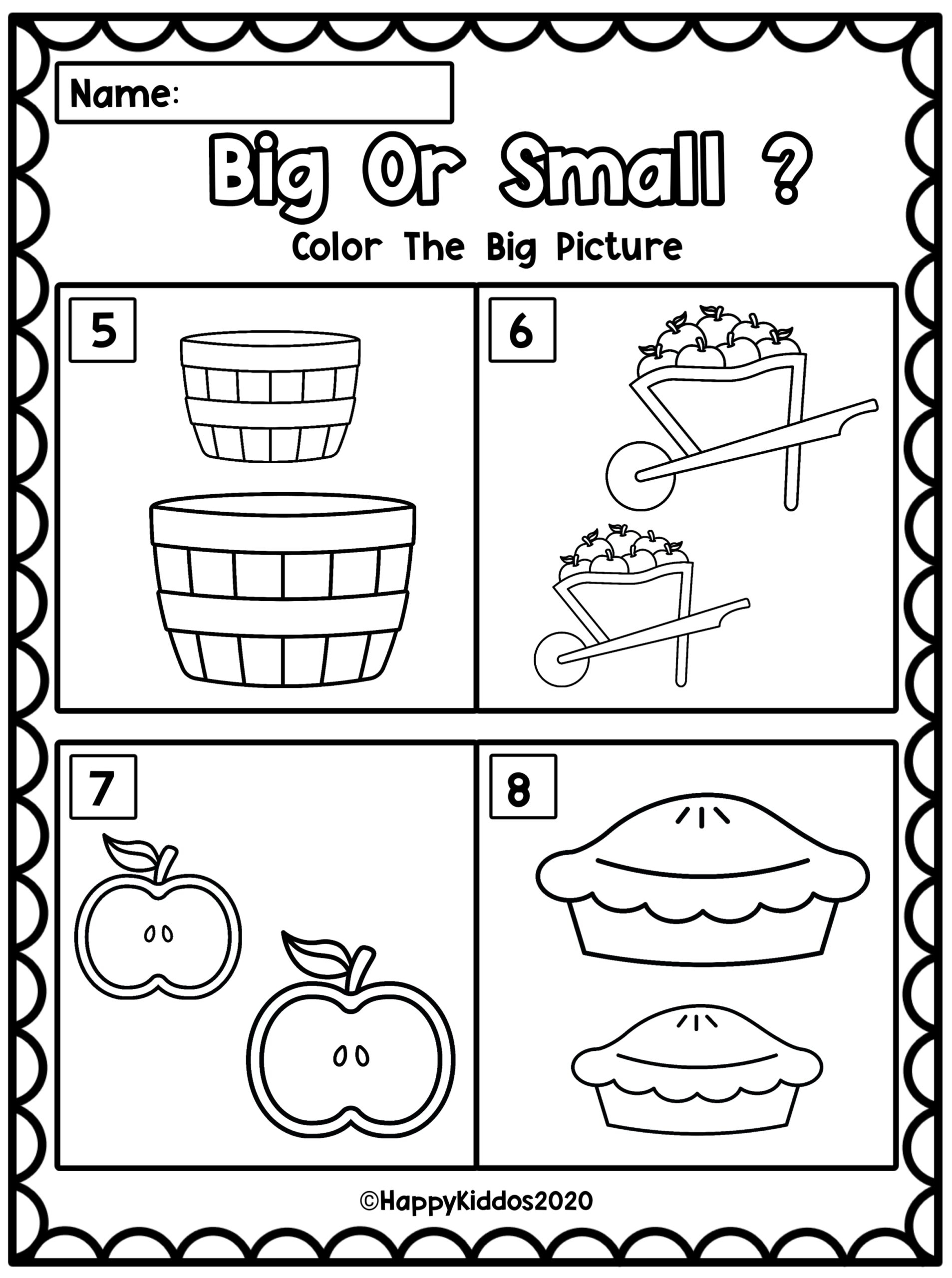 Big Or Small Coloring Worksheets Made By Teachers Big Or Small Coloring Worksheets Made By Teachers