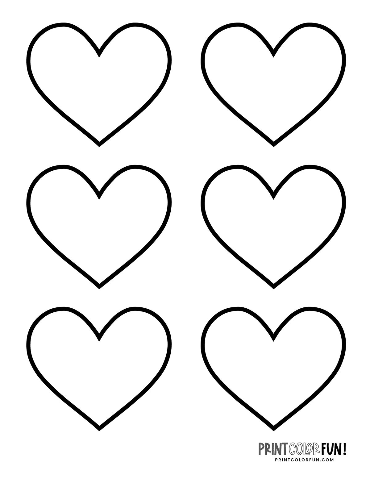 Blank Heart Shape Coloring Pages Crafty Printables At PrintColorFun Blank Heart Shape Coloring Pages Crafty Printables At PrintColorFun