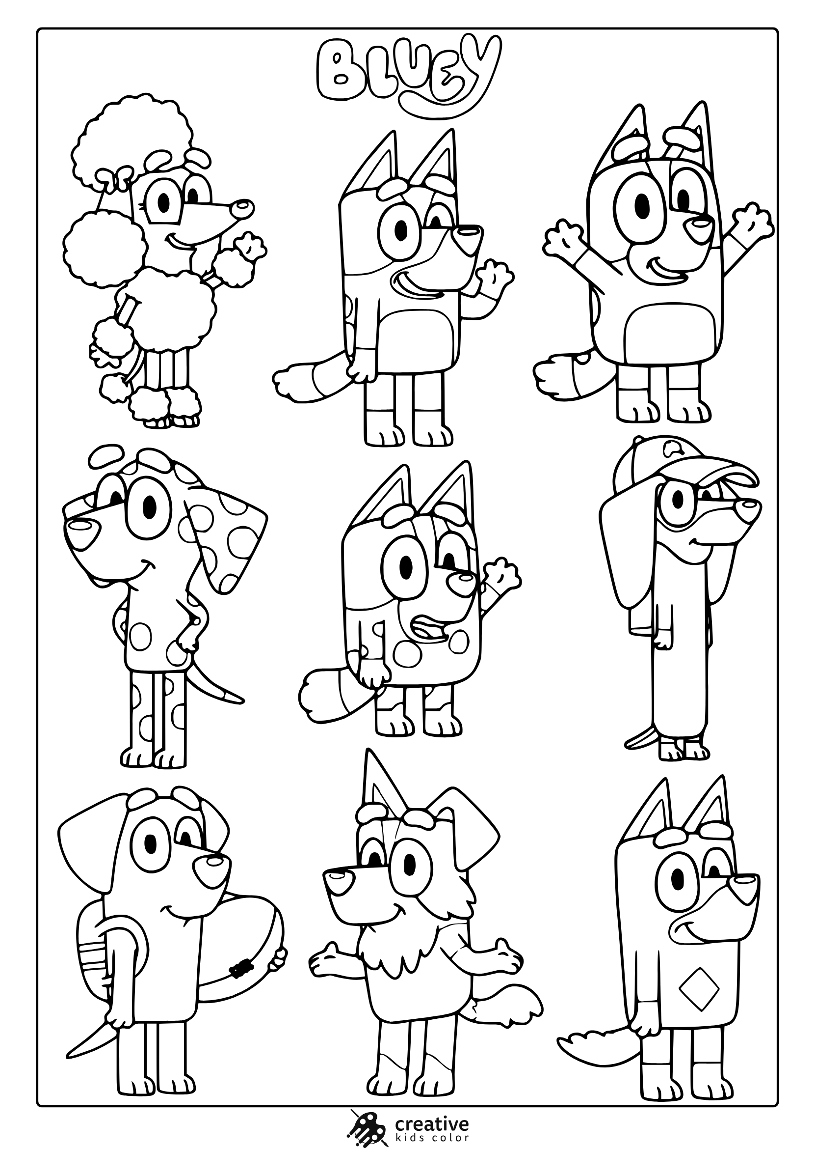 Bluey Coloring Pages 45 Free Printable PDF