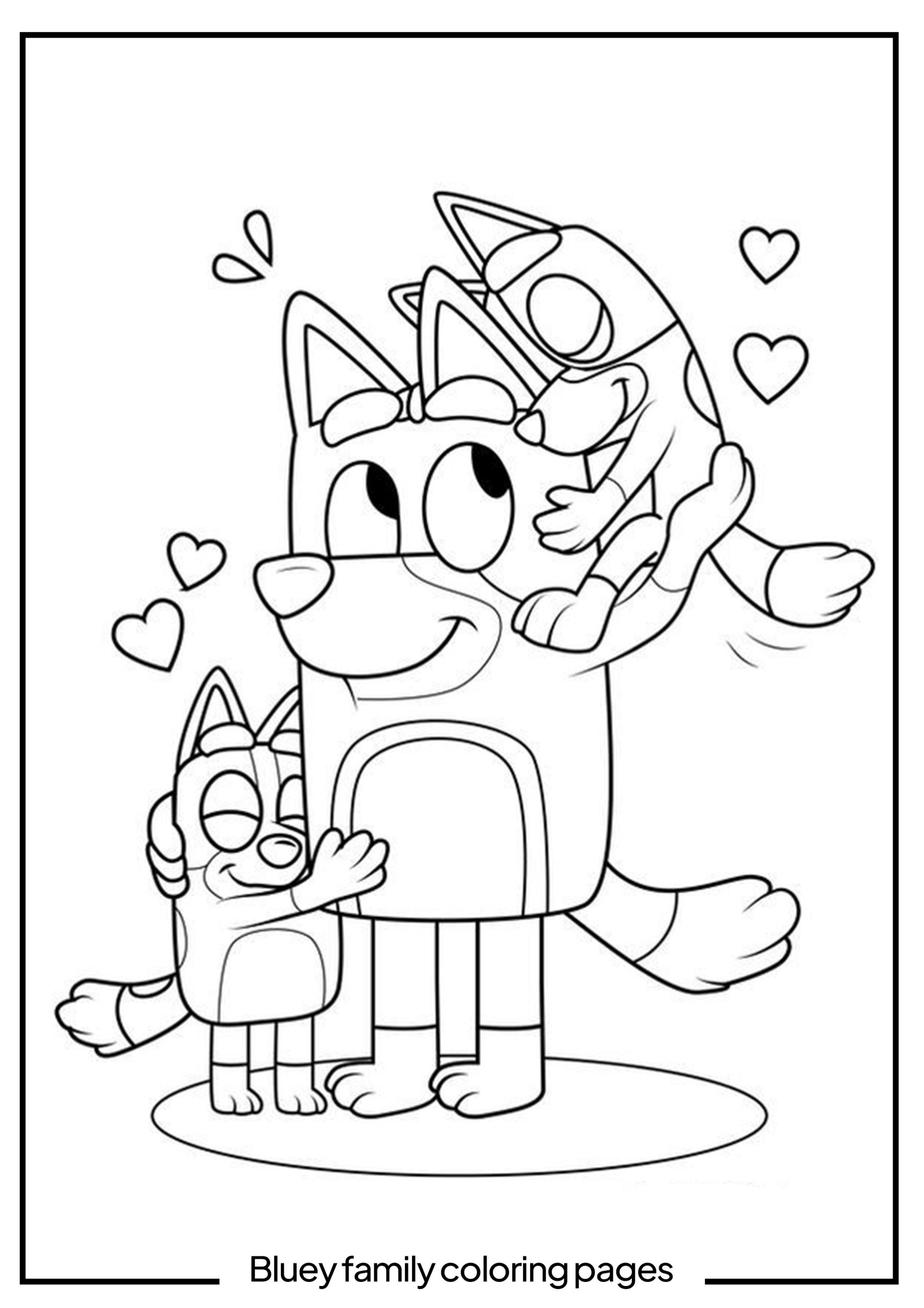Bluey Family Coloring Pages 20 Free PDF Printables  Bluey Family Coloring Pages 20 Free PDF Printables