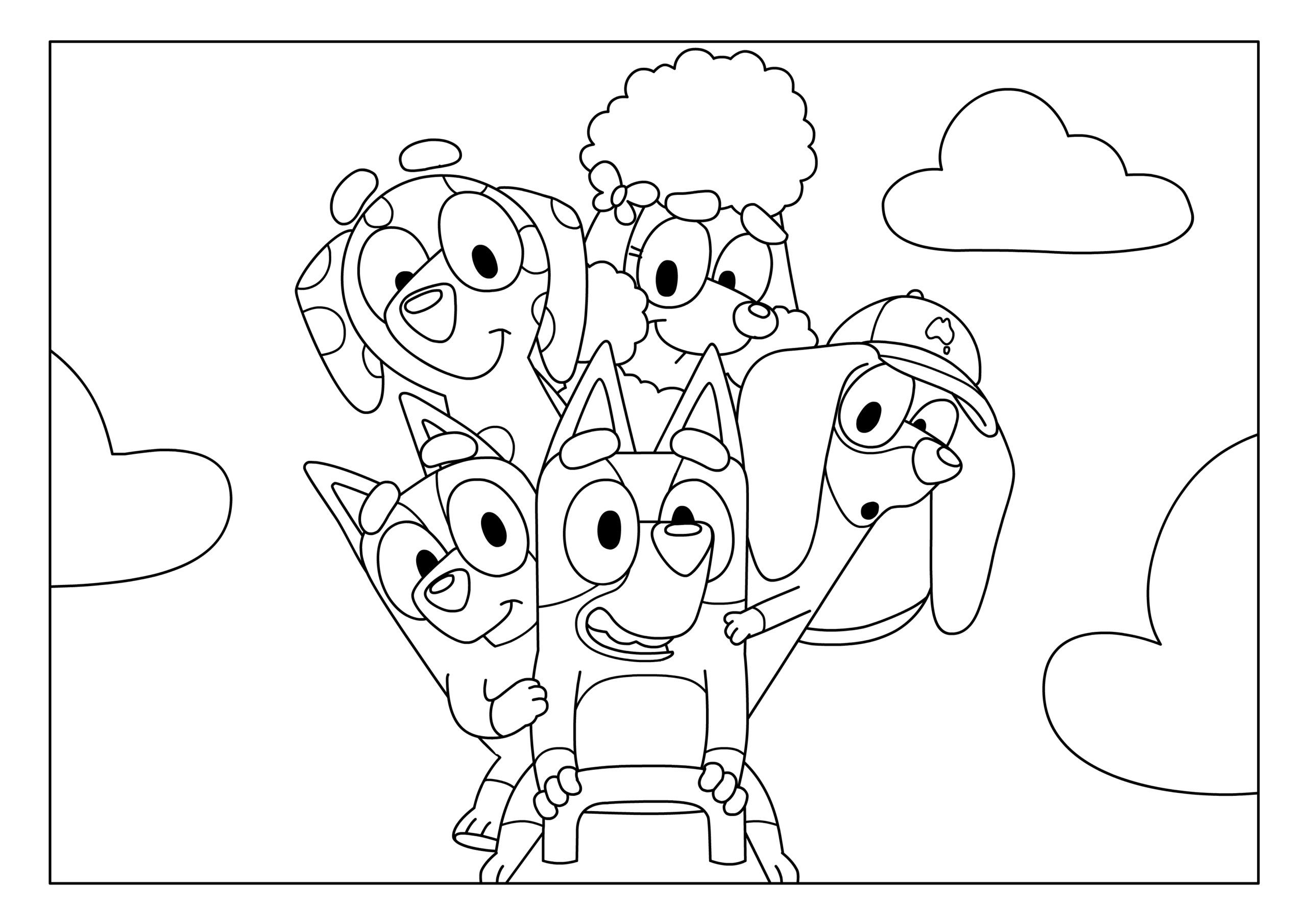 bluey family coloring pages bluey family coloring pages
