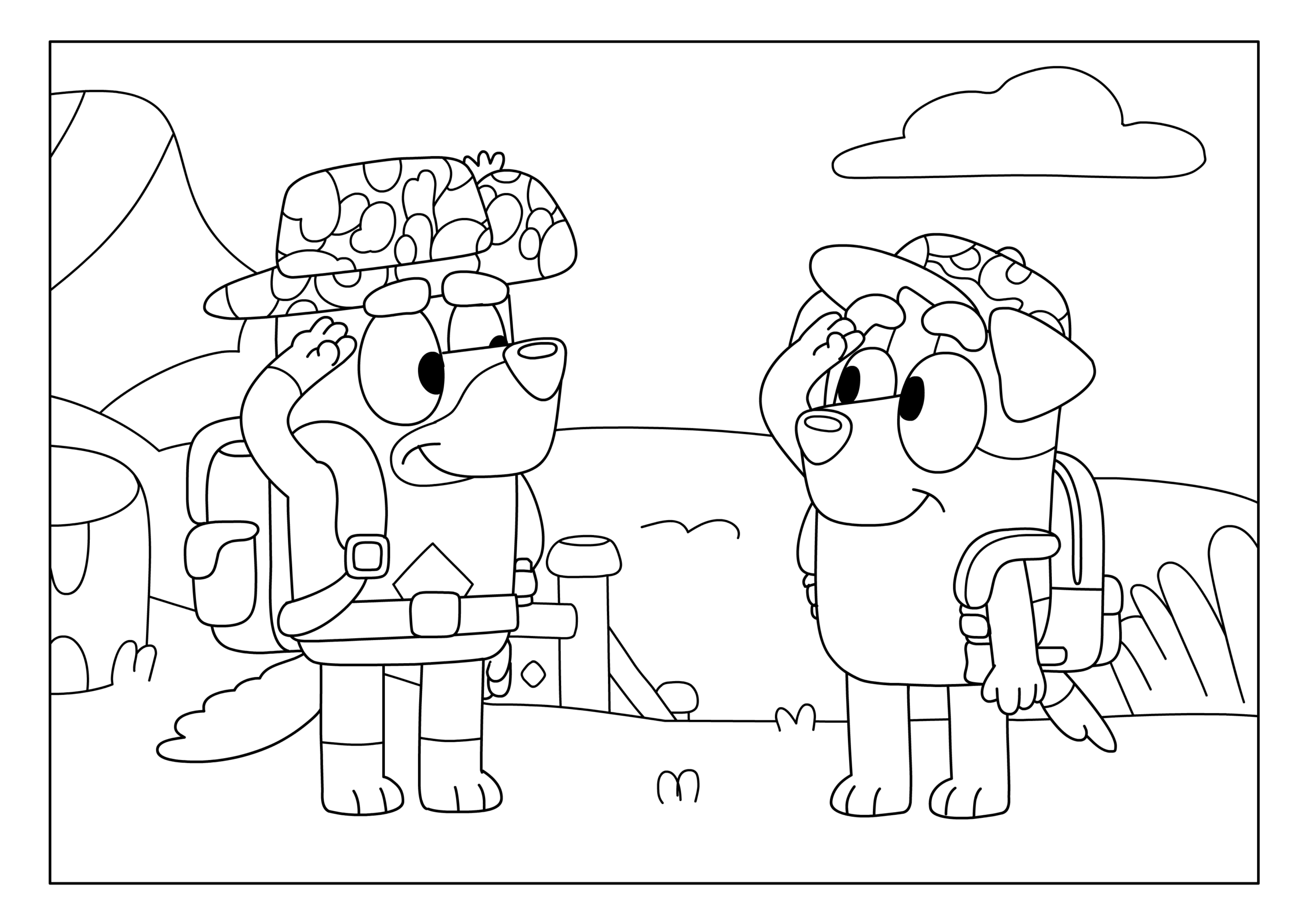 Bluey Friends Colouring Sheets Bluey Official Website Bluey Friends Colouring Sheets Bluey Official Website