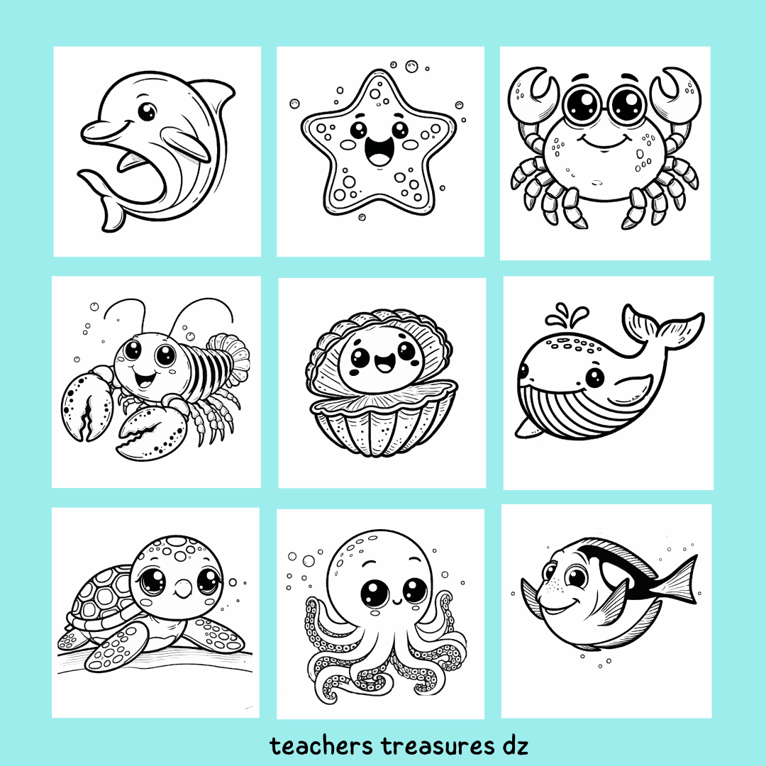 sea animal coloring page