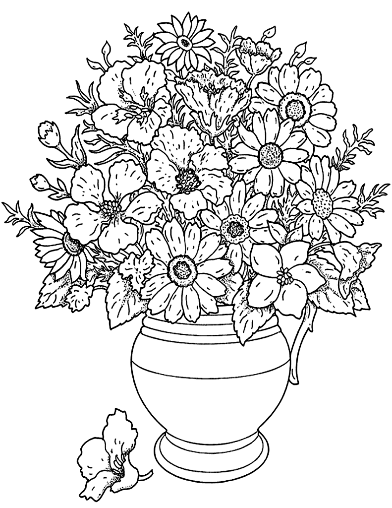 coloring flowers for adults coloring flowers for adults