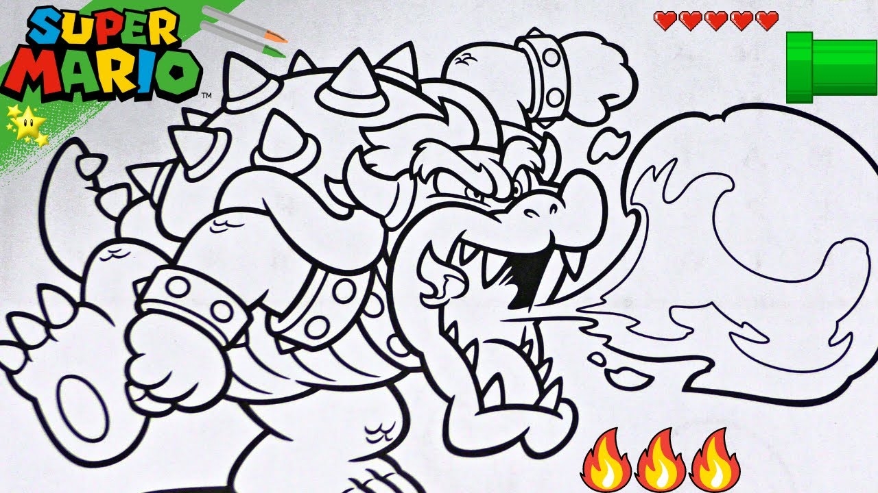 coloring pictures of bowser coloring pictures of bowser