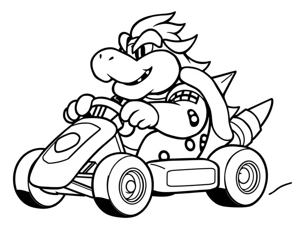 Bowser s Go Kart Adventure Coloring Page Free Printable Coloring Page Bowser s Go Kart Adventure Coloring Page Free Printable Coloring Page