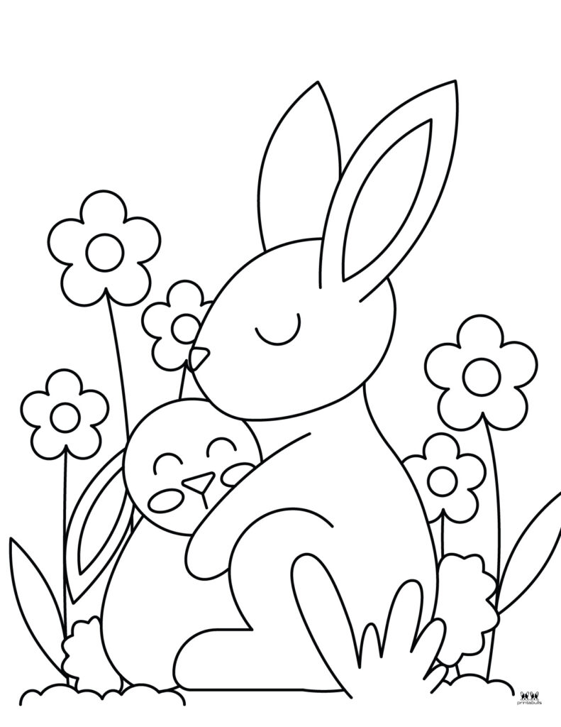 rabbit coloring pages free printable