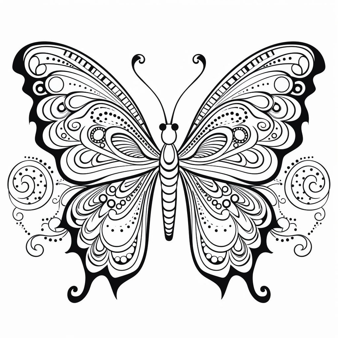 Butterfly Coloring Book Pages 22 Printable Designs PDF Download Etsy Butterfly Coloring Book Pages 22 Printable Designs PDF Download Etsy
