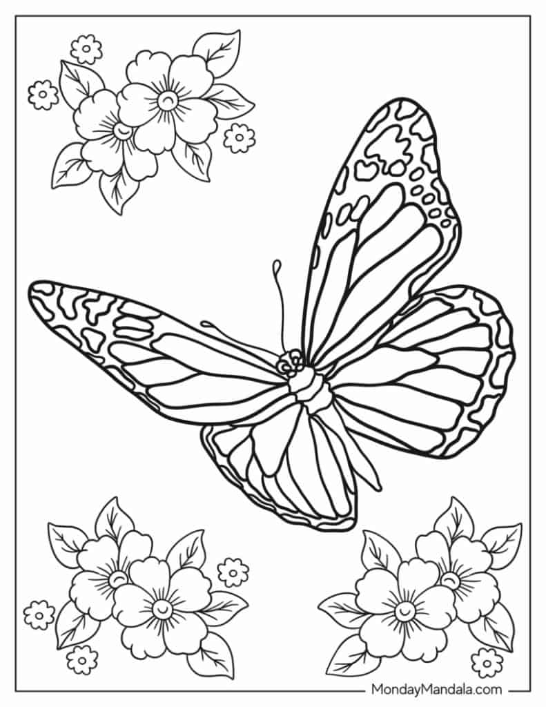 Butterfly Coloring Pages 50 FREE Pages Printabulls Worksheets Library Butterfly Coloring Pages 50 FREE Pages Printabulls Worksheets Library