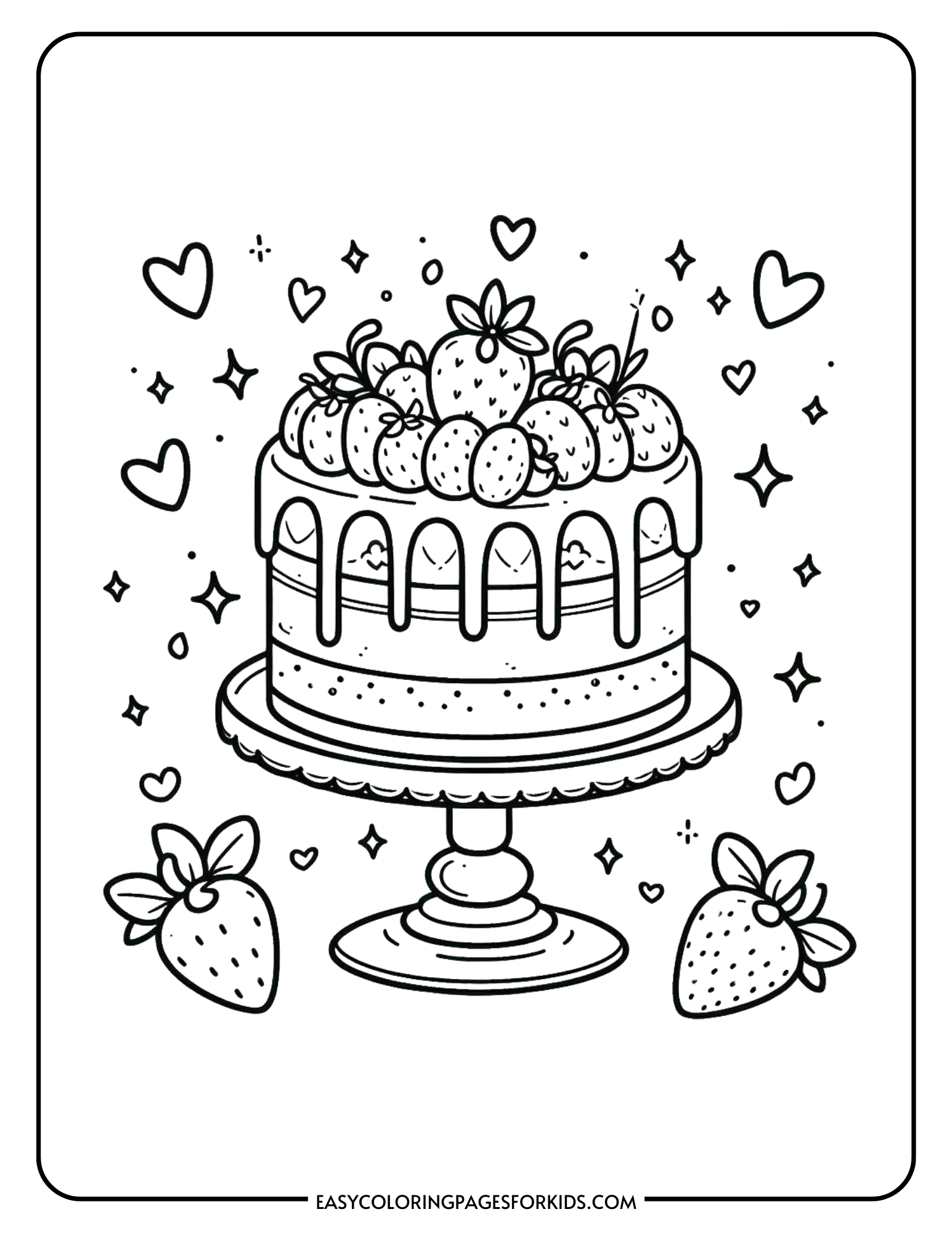 Cake Coloring Pages 8 Free PDF Printable Pages Easy Coloring Pages For Kids Cake Coloring Pages 8 Free PDF Printable Pages Easy Coloring Pages For Kids