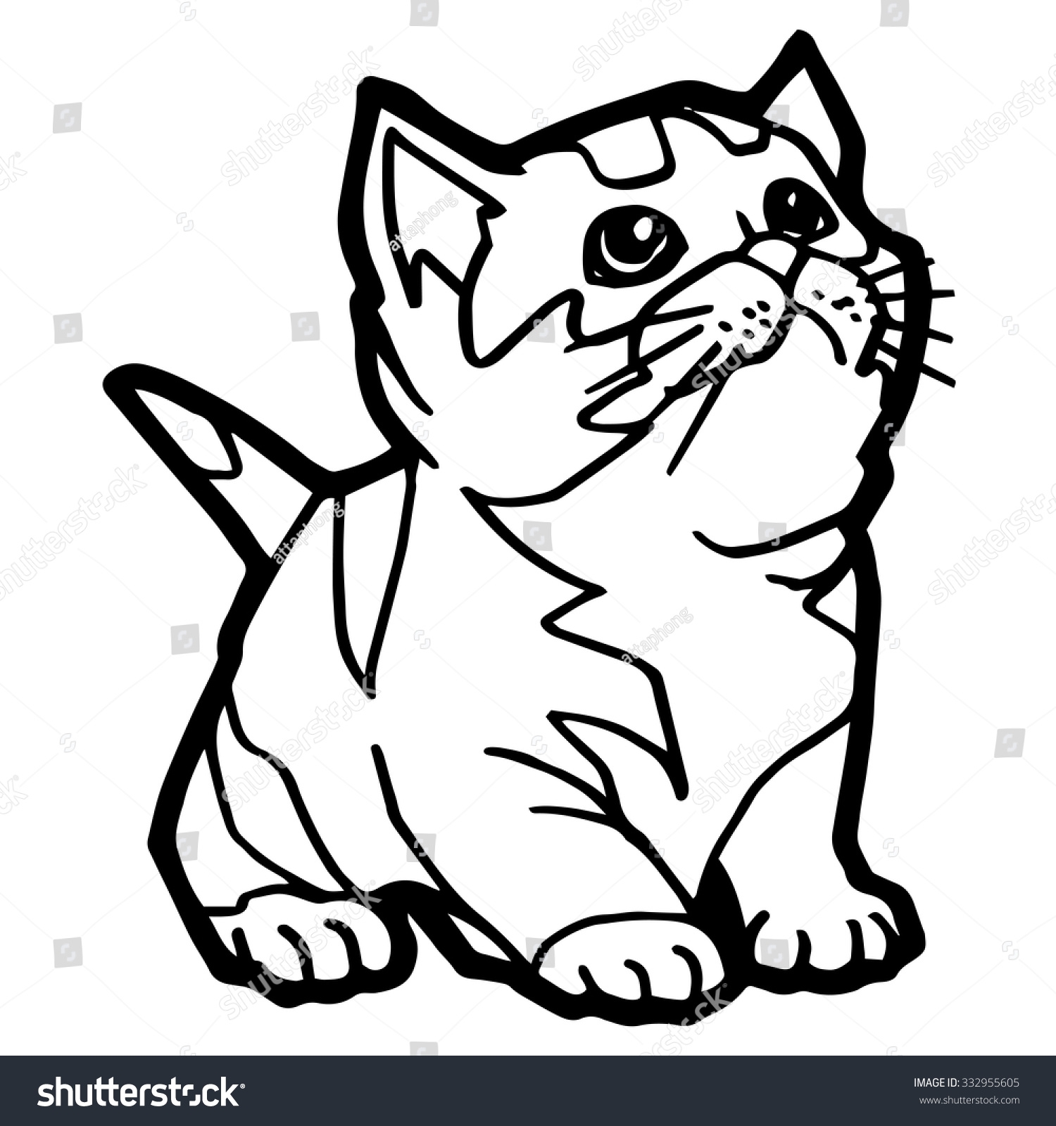 Cartoon Cat Coloring Page Kid Stock Vector Royalty Free 332955605 Shutterstock Cartoon Cat Coloring Page Kid Stock Vector Royalty Free 332955605 Shutterstock