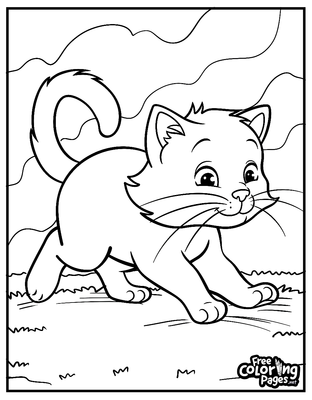 cat printable coloring pages free