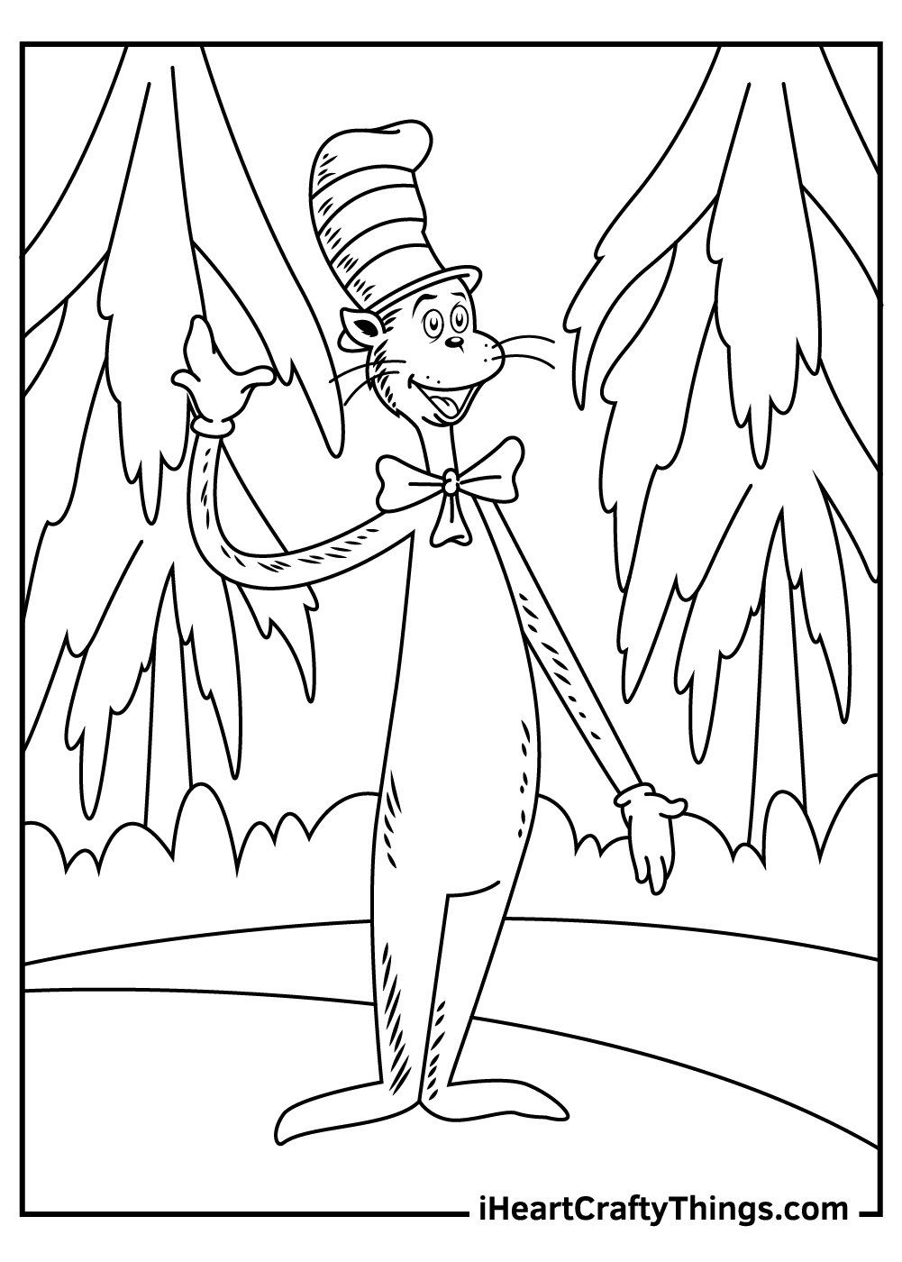 Cat In The Hat Coloring Pages 20 Printables In Free PDF