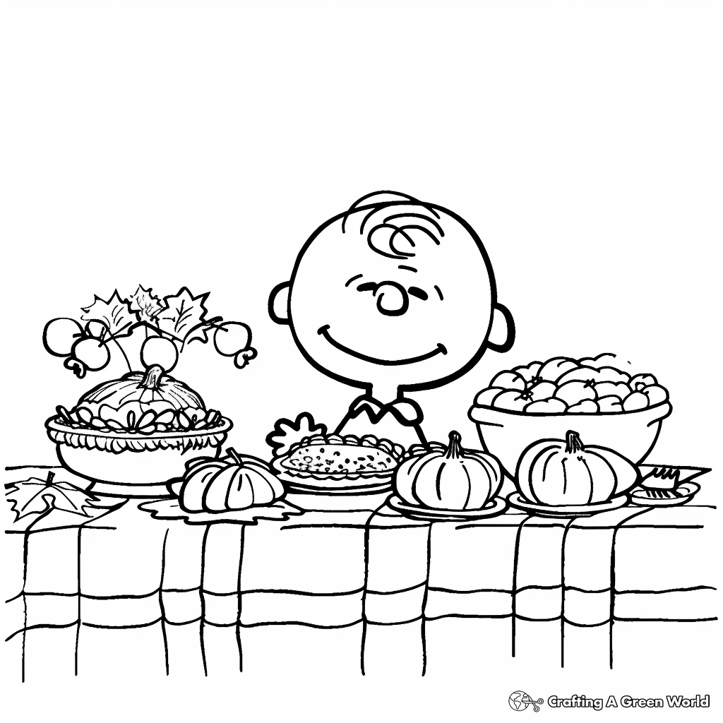 Charlie Brown Thanksgiving Coloring Pages Free Printable  Charlie Brown Thanksgiving Coloring Pages Free Printable
