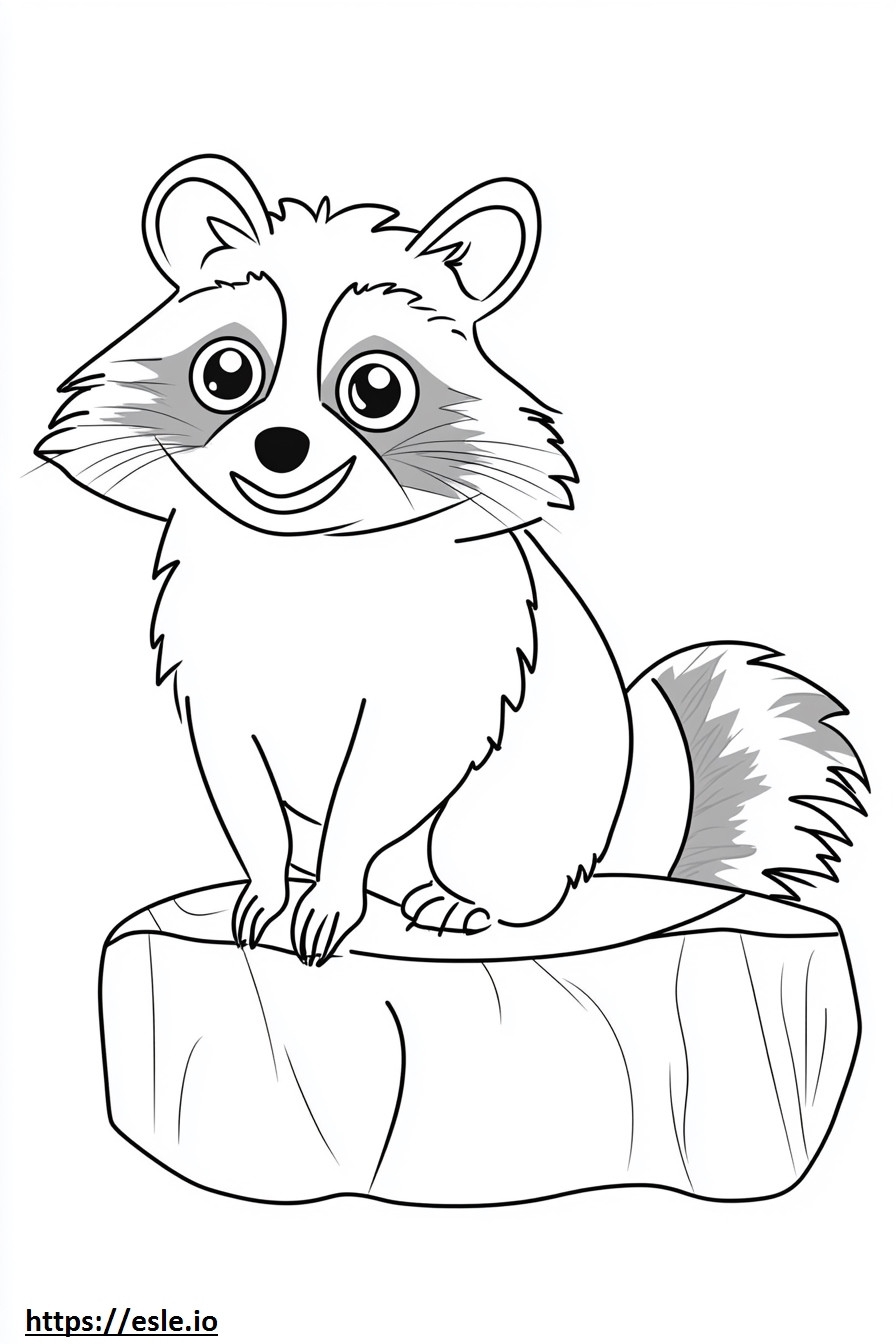 Chester Racoon For Coloring