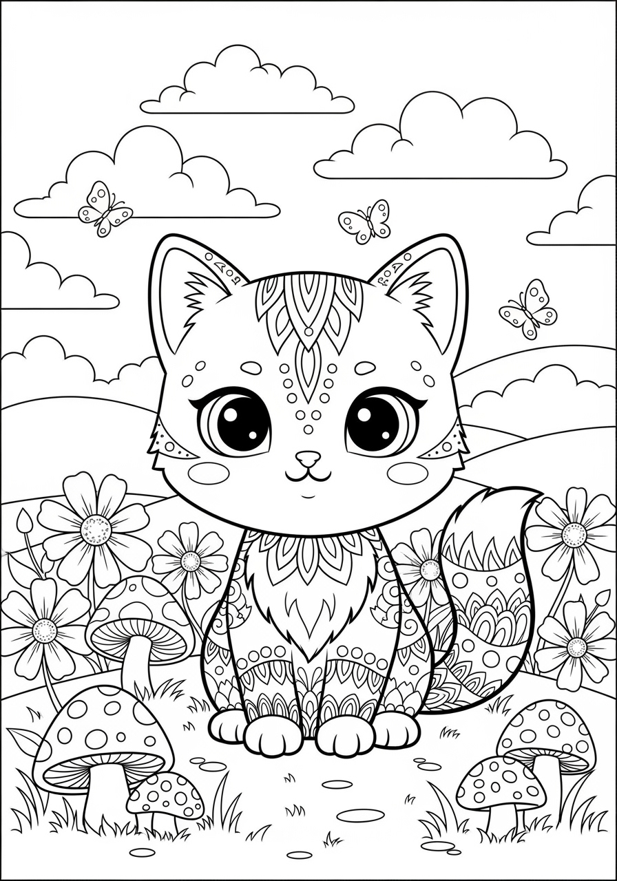 Chibi Cat Coloring Pages Adorable Printable Fun Chibi Cat Coloring Pages Adorable Printable Fun